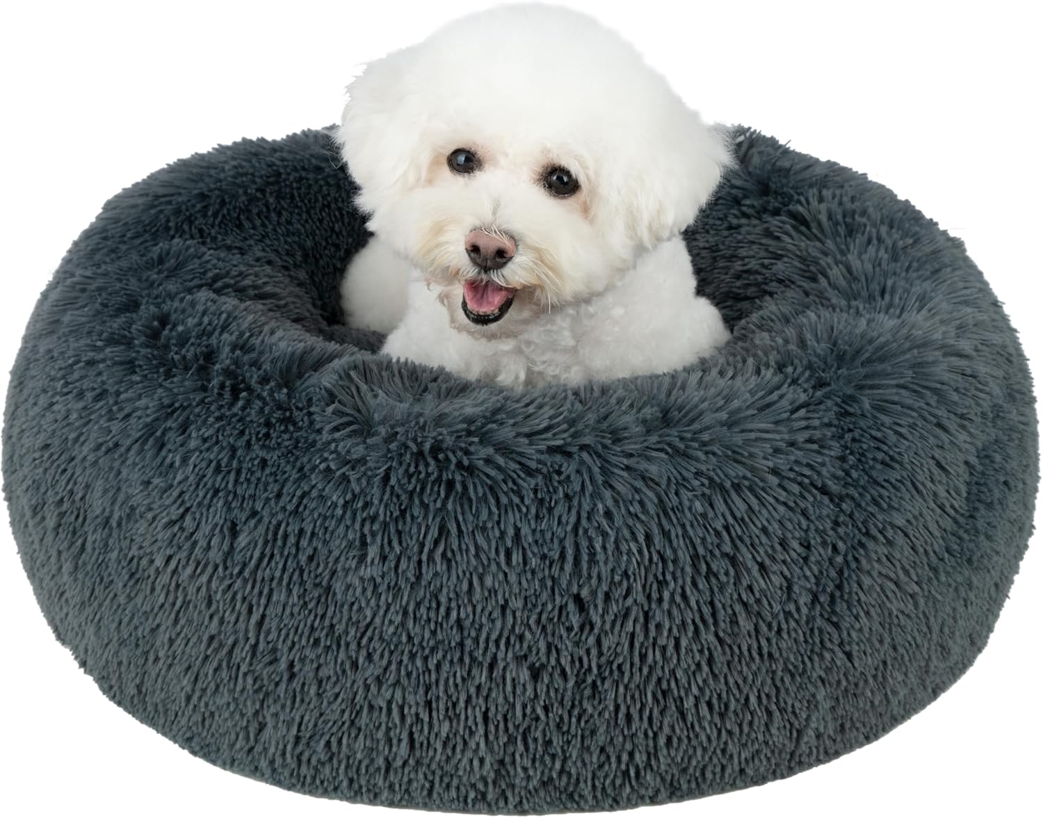 Best Pet Supplies Round Donut Dog Bed for Calming Comfort