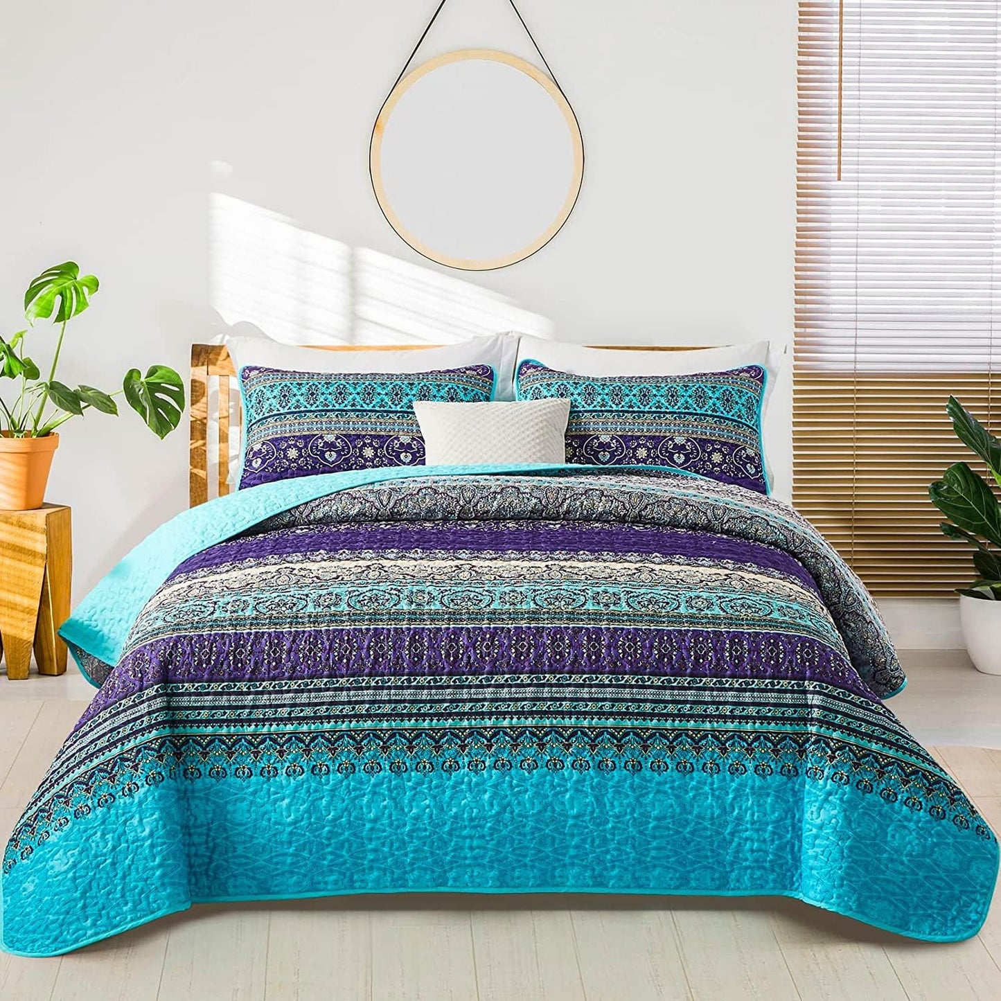 Boho Quilt Full Size by WONGS BEDDING - Lightweight Microfiber