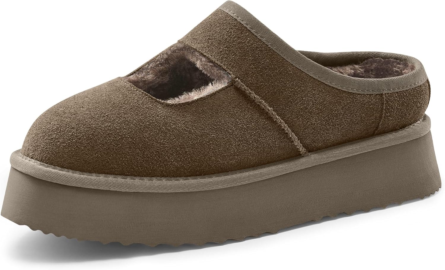 Cozy Fur Lined Platform Slippers for Women by Vilanva