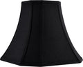 Black Square Cut Corner Bell Lamp Shade Medium - Classic Black Linen