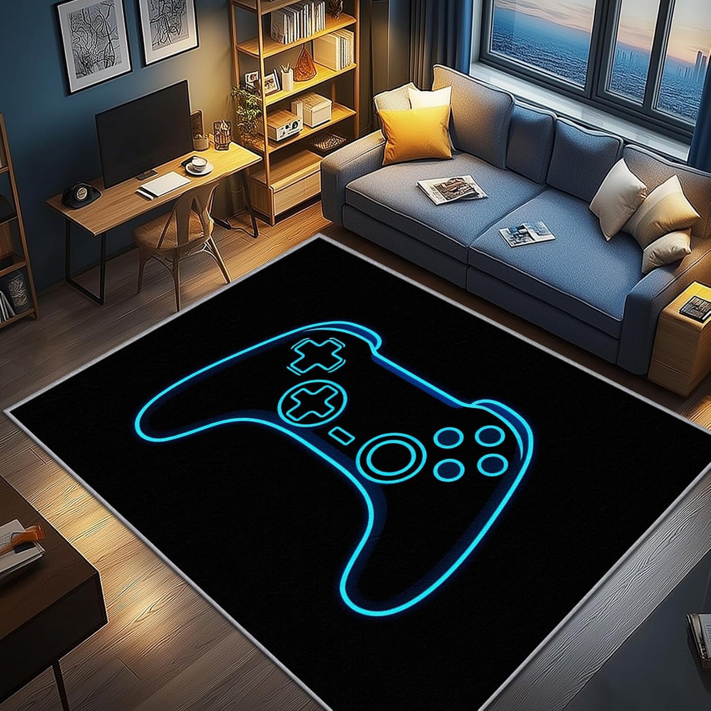 Soft Non Slip Gaming Rug 2x3ft - Boys Room Decor