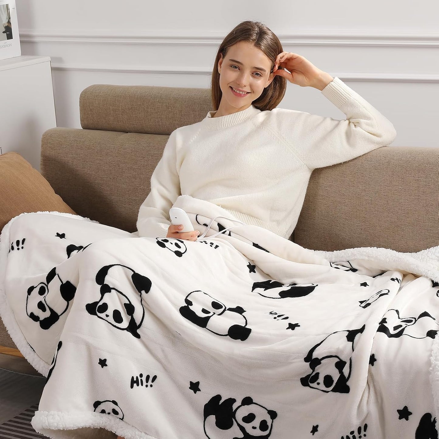 Electric Blanket Queen Size with Dual Controllers for Comfort