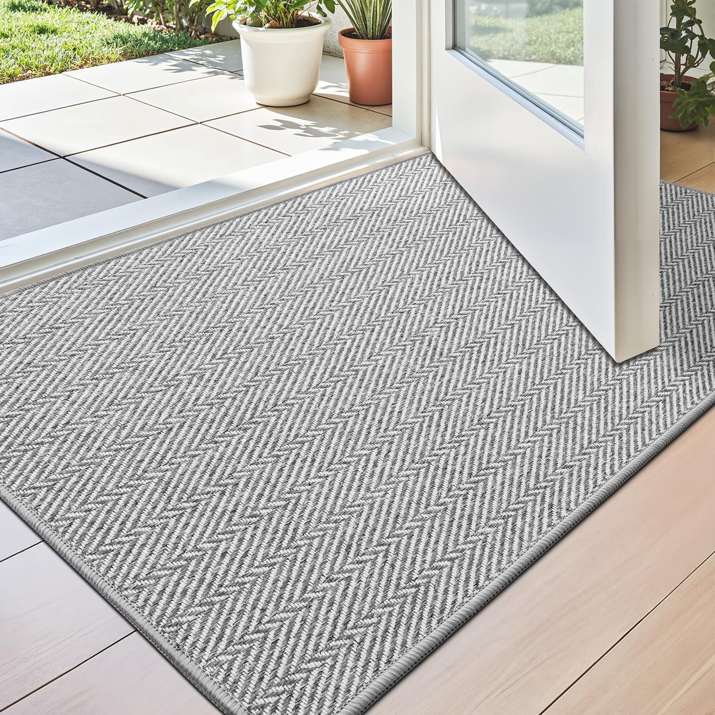 LUMI Ultra Thin Indoor Door Mat with Non Slip Design for Entryway