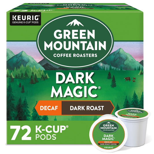 72 Dark Magic Decaf K-Cup Pods by Green Mountain