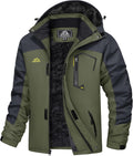 MEN'S Winter Ski Snow Jacket - Water Resistant Warm Fleece Parka