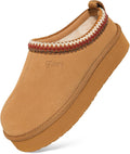 FITORY Women's Suede Slipper Flat Short Mini Boots - Warm Casual easy