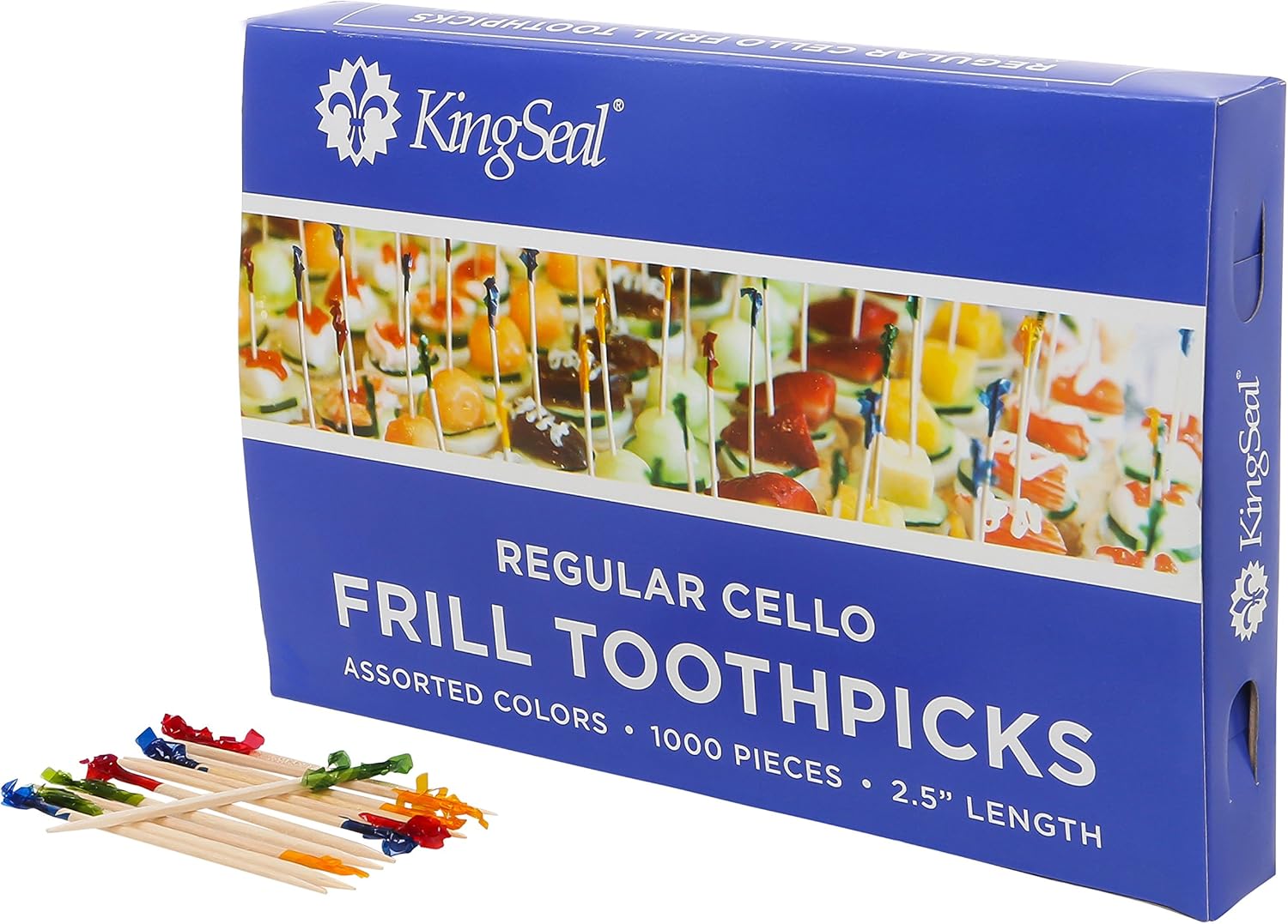 Colorful Bamboo Toothpicks for Appetizers - 5000 Pack