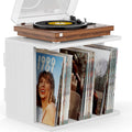 Record Player Stand with Vinyl Storage - Compact Turntable Shelf