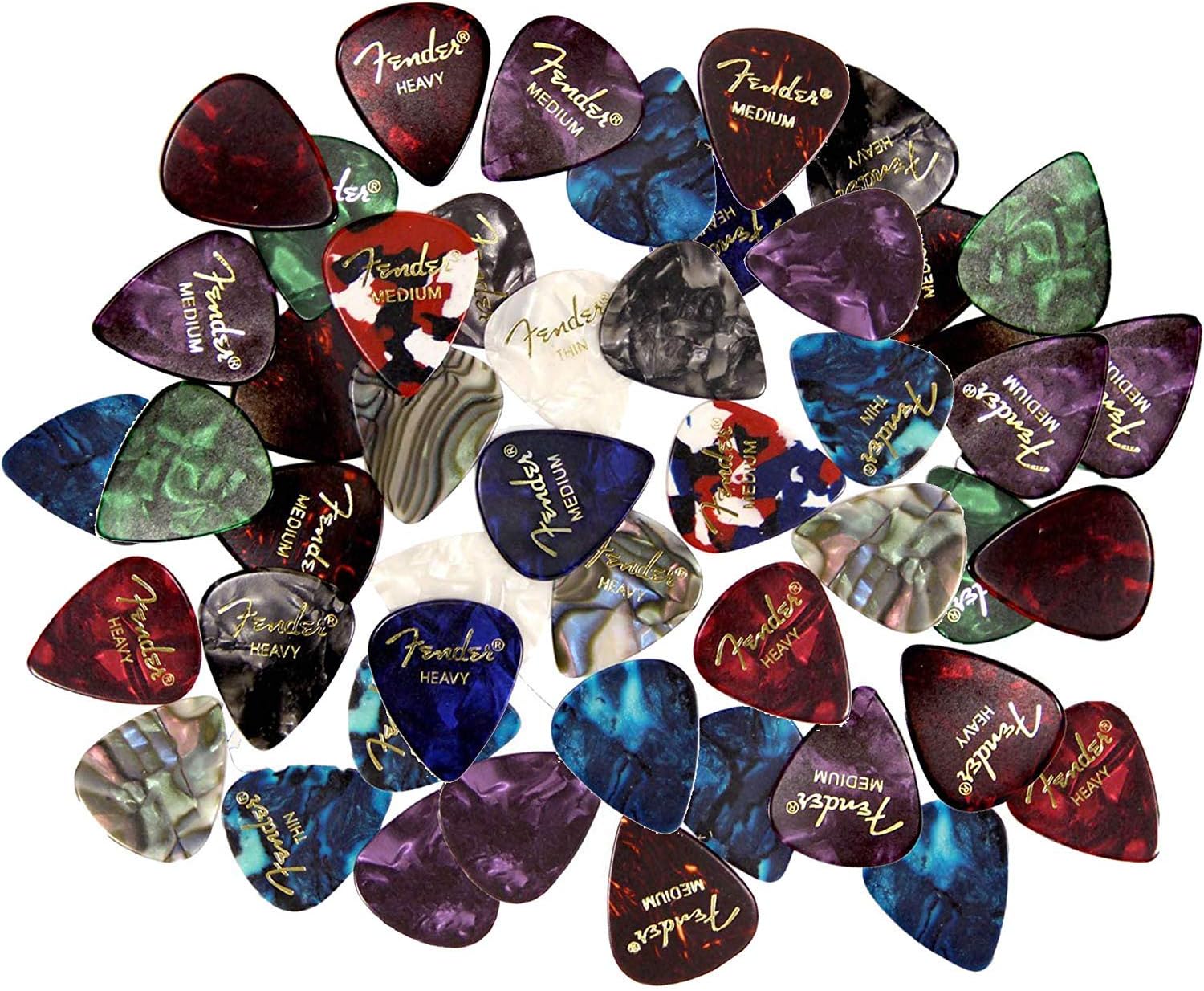 Fender Premium 48 Pack Picks Sampler for Every Guitarist's Needs