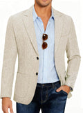 Mens Slim Fit Casual Blazer Sport Coat - Lightweight Two Button