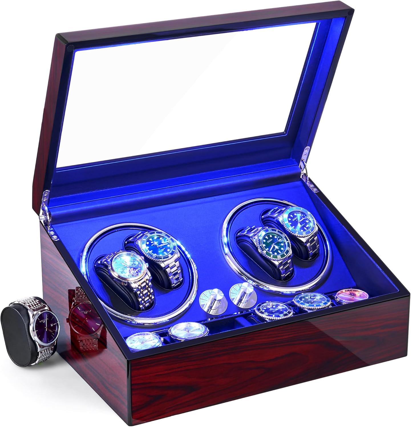 6 Watch Storage & Super Quiet Motor - ANWBROAD Watch Winder