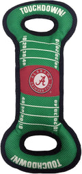 Pets First NCAA Football Field Dog Toy - Tough Squeaker for Tug