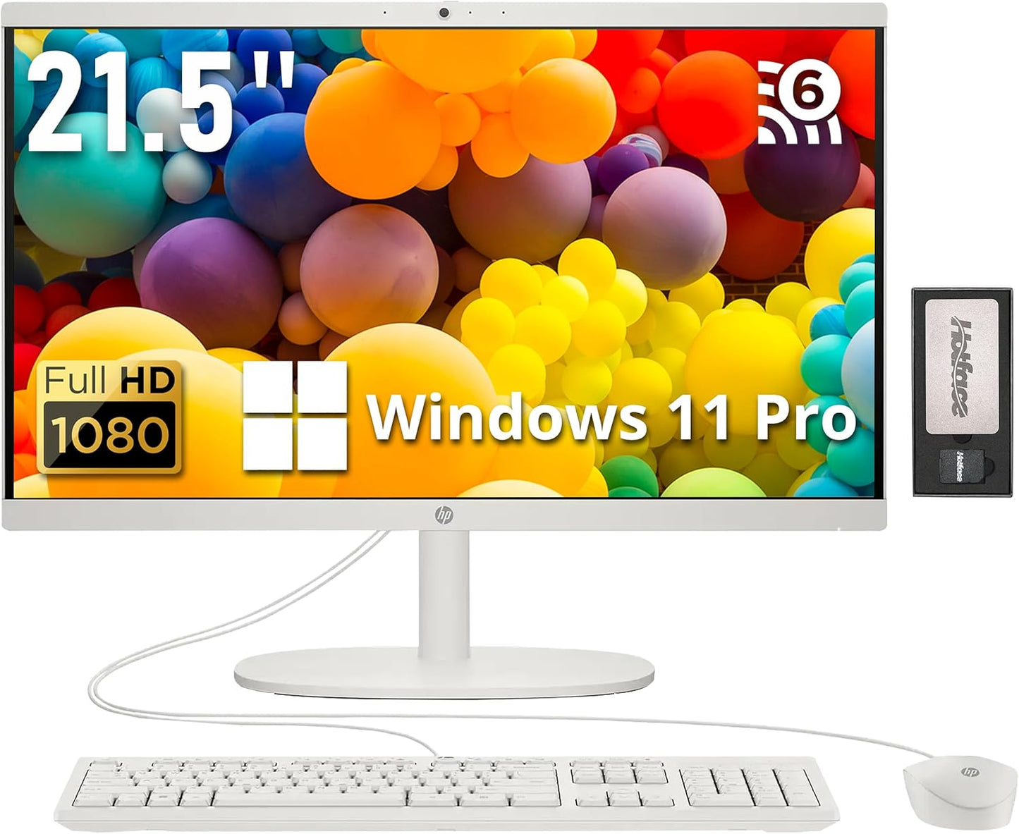HP 21.5 FHD All-in-One Desktop with 32GB RAM and 2.16TB Storage