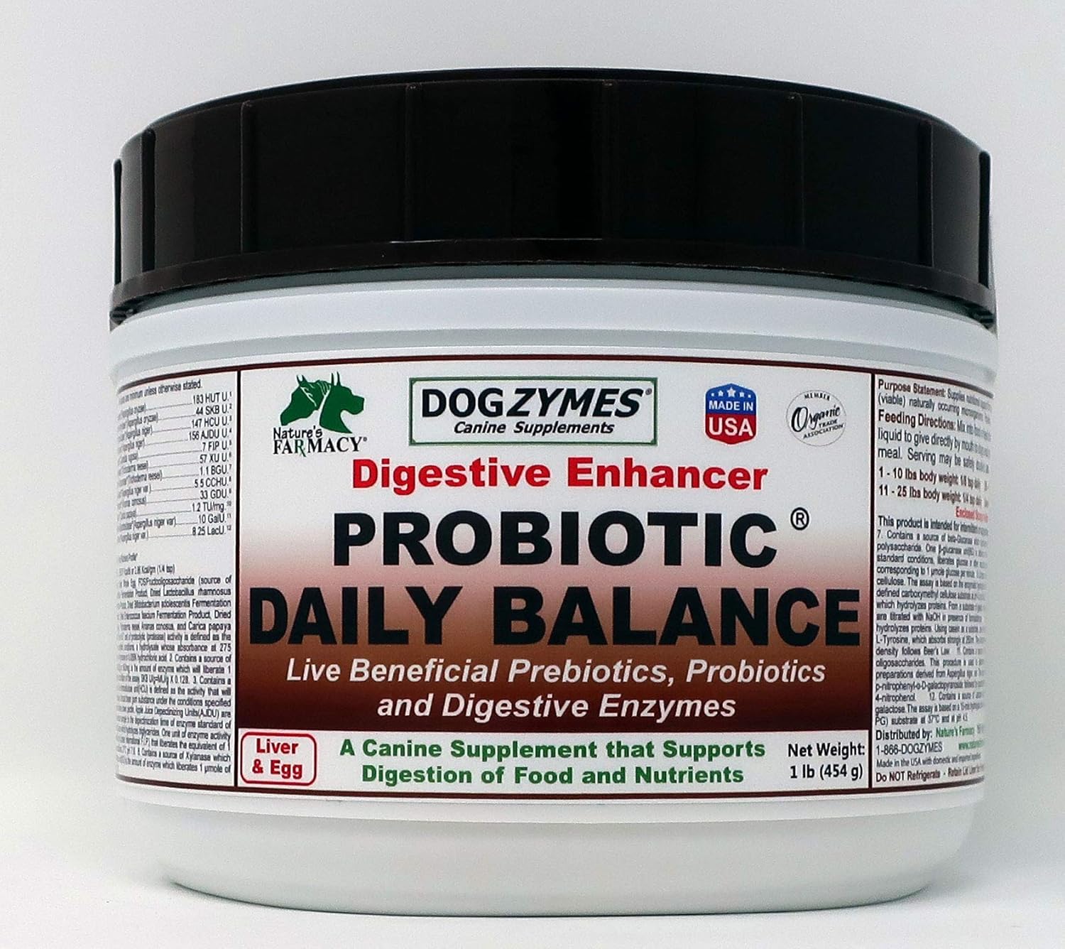 Dogzymes Probiotic Daily Balance for Optimal Gut Health