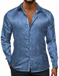 Hi-Tie Silk Mens Paisley Dress Shirt - Smooth Regular Fit