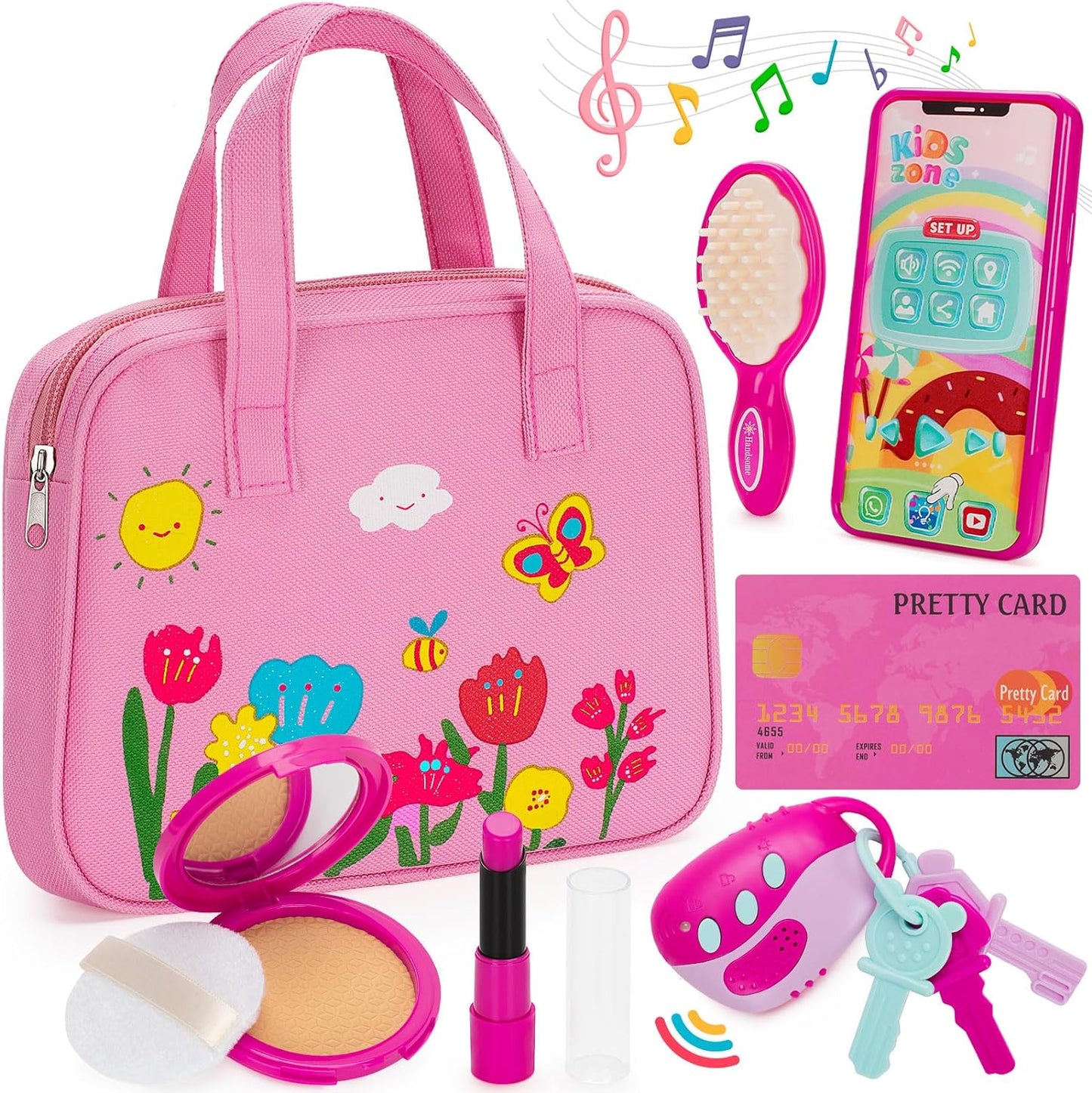 Princess Pretend Play Purse for Toddler Girls 2-3