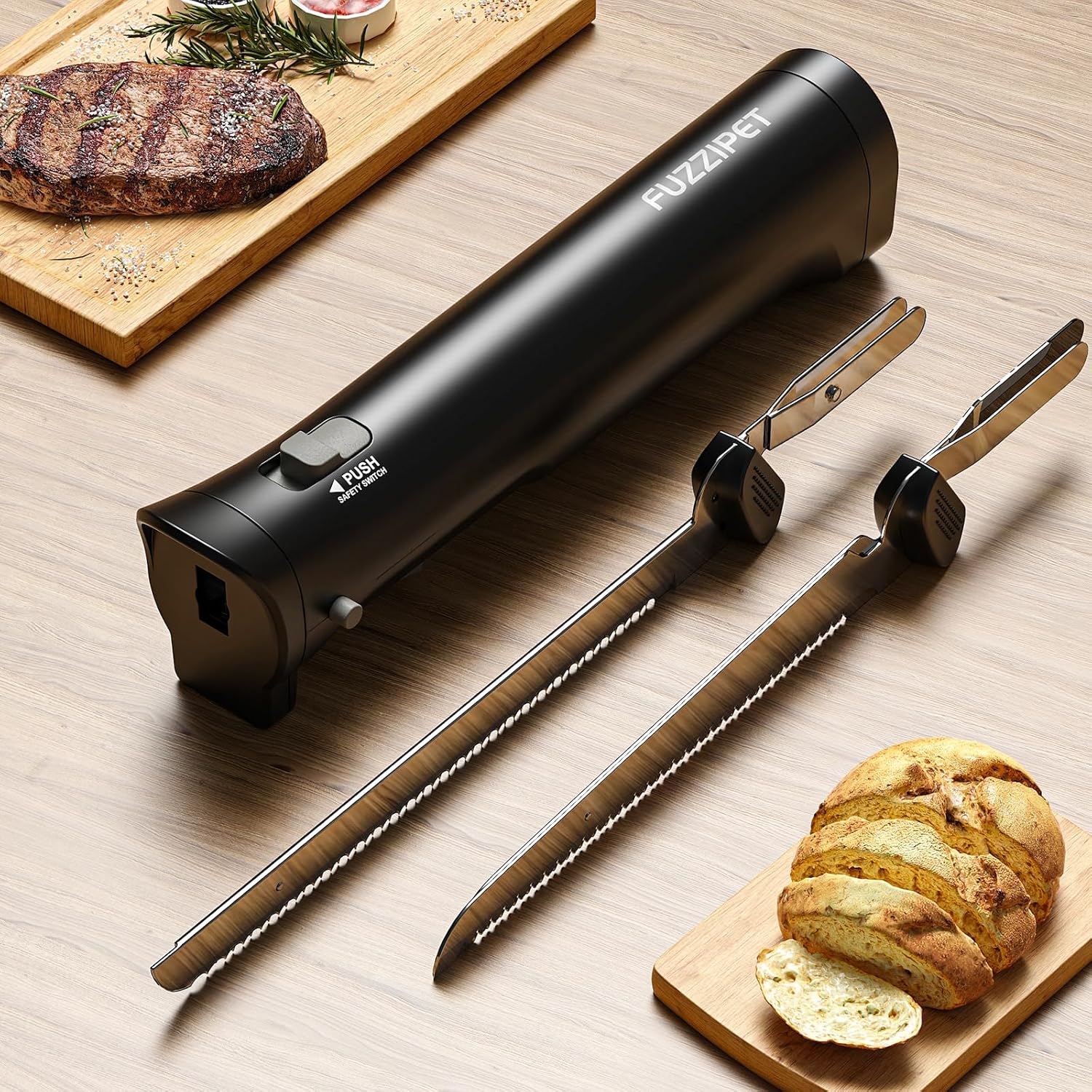 Cordless Electric Knife for Effortless Cutting of Meats and Bread