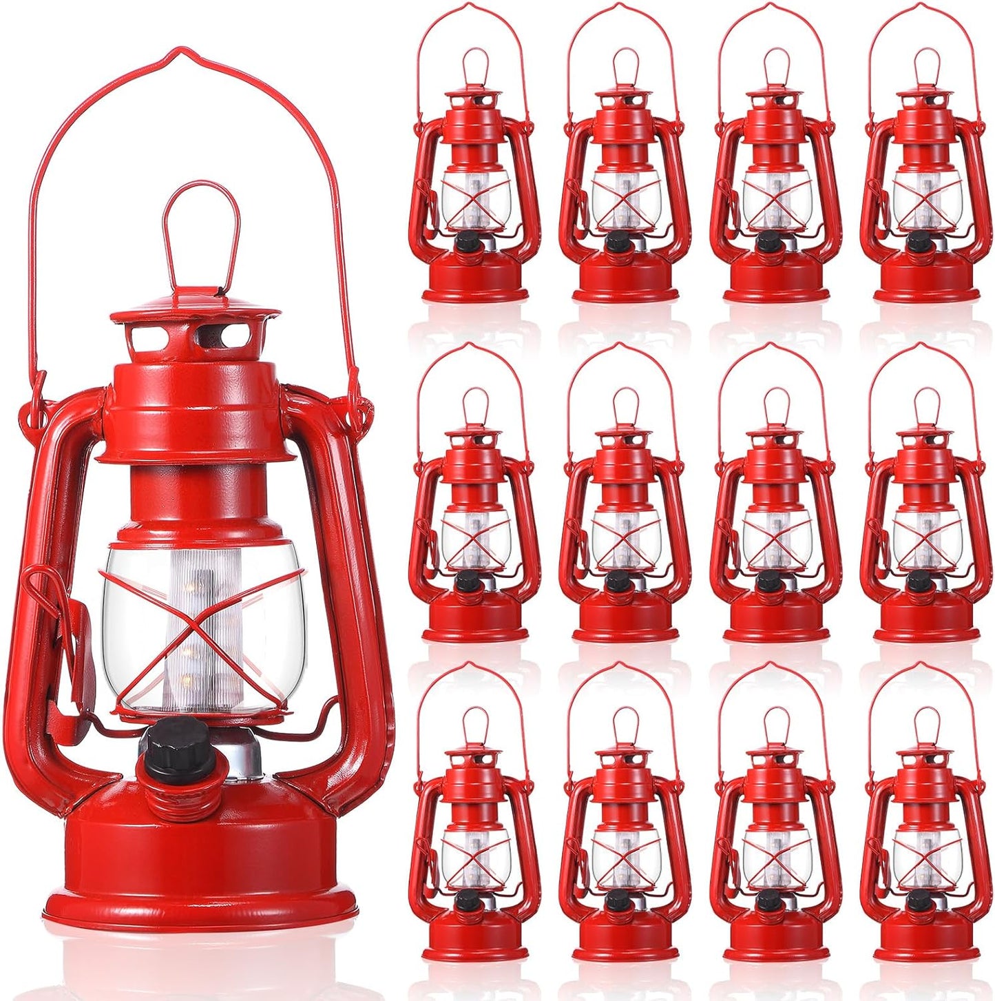 Hortsun Vintage LED Hurricane Lantern - Dimmable Warm Light