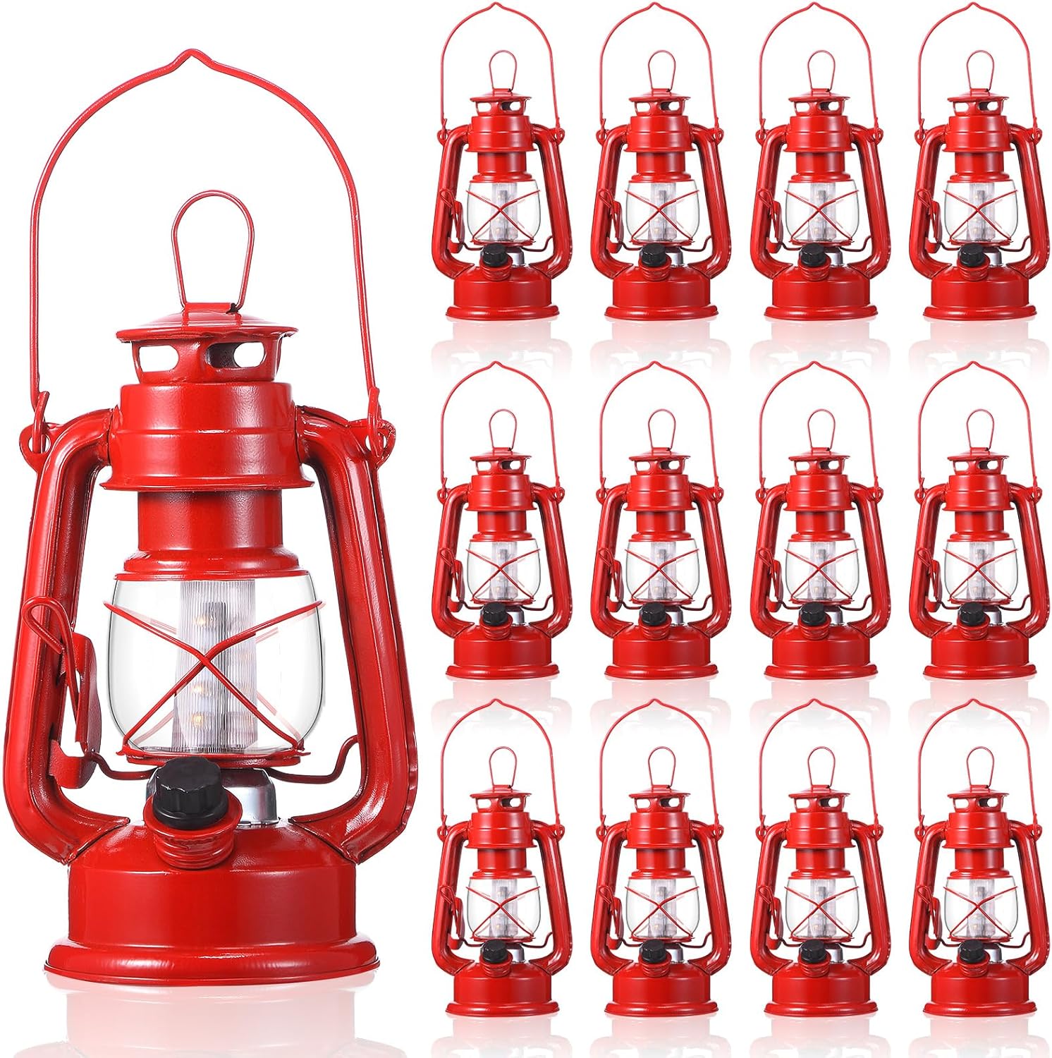 Hortsun Vintage LED Hurricane Lantern - Dimmable Warm Light