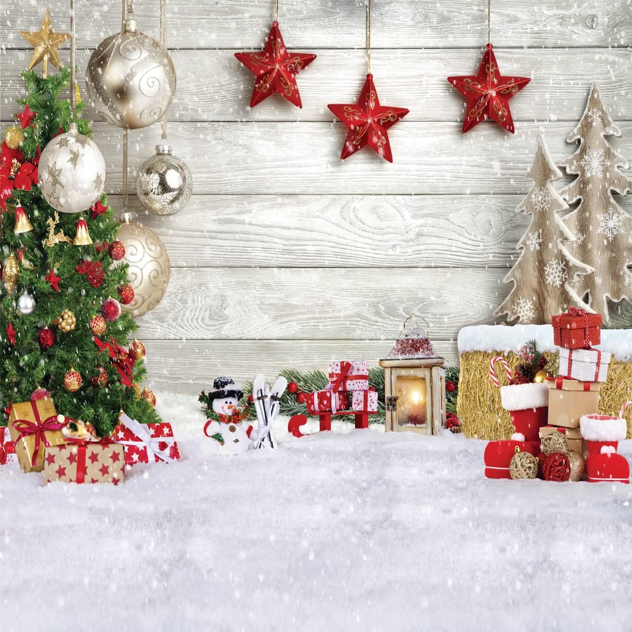 SJOLOON Christmas Backdrop for Festive Family Gatherings