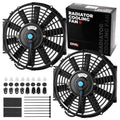 10 in High Performance Slim Radiator Fan Pair - Compact Cooling