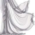 Chiffon Fabric for Wedding Decorations - Light Grey, 10 Yards