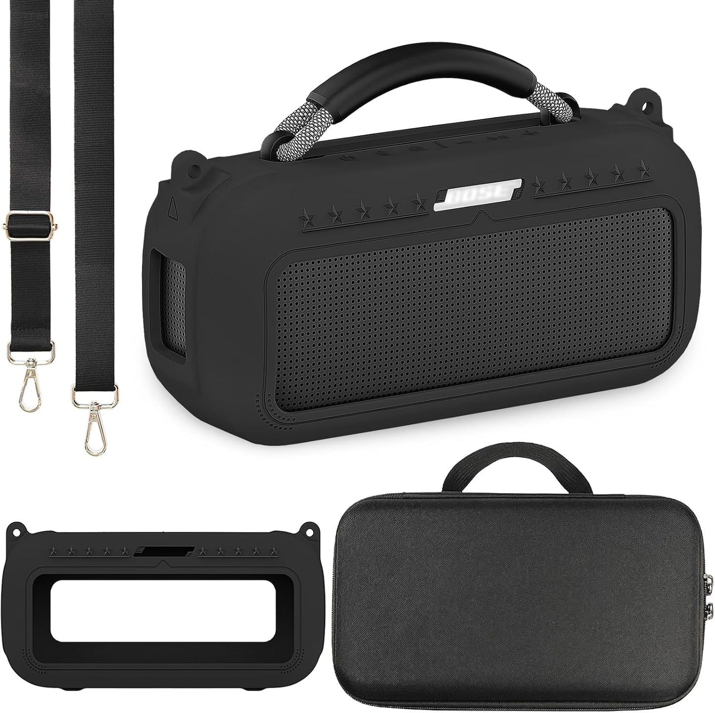 JCHPINE Silicone Cover and Hard Case for Bose SoundLink Max