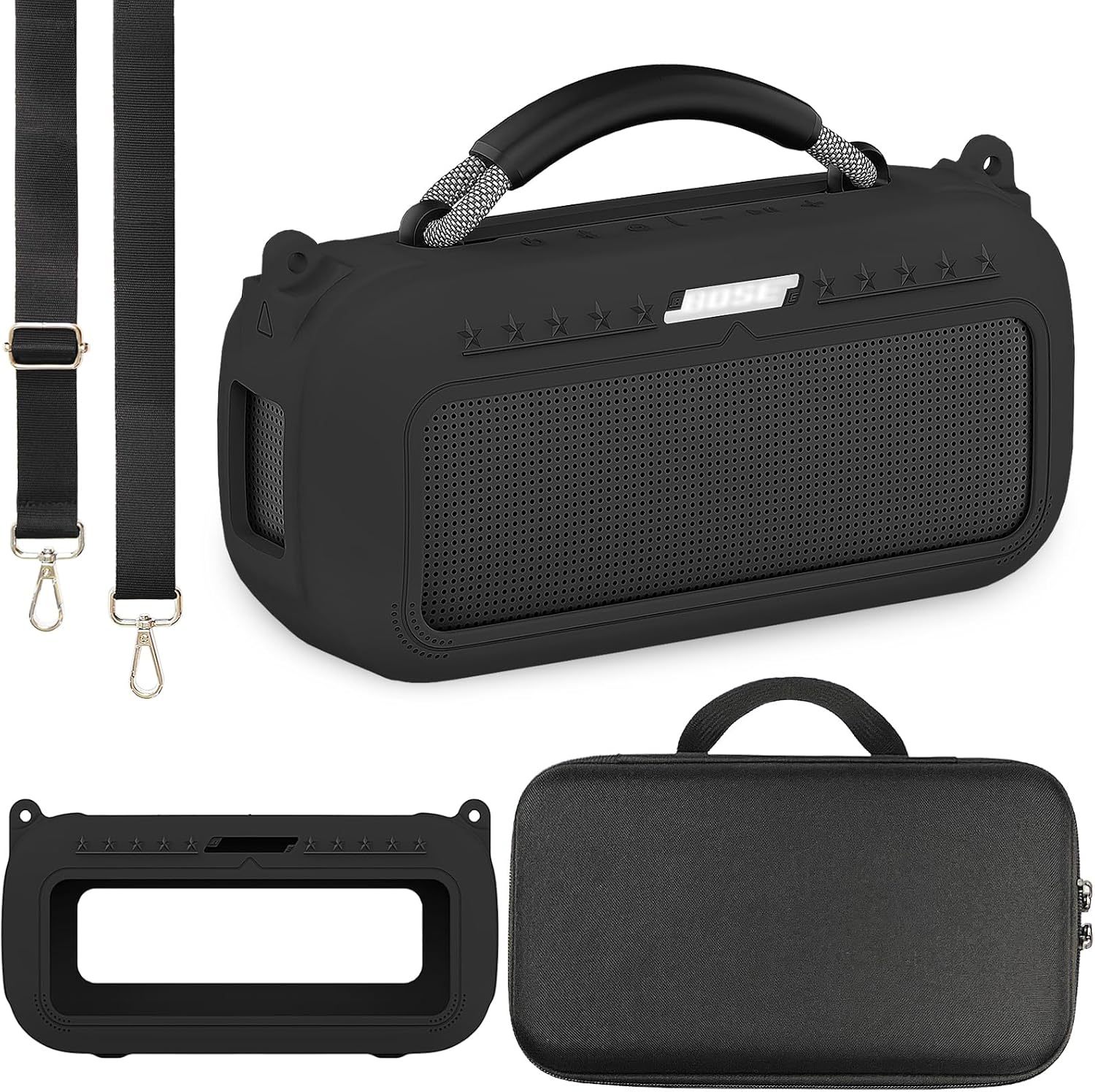 JCHPINE Silicone Cover and Hard Case for Bose SoundLink Max