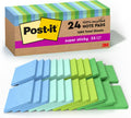 Post-it 100% Recycled Paper Super Sticky Notes, 3 in. x 3 in. - Oasis