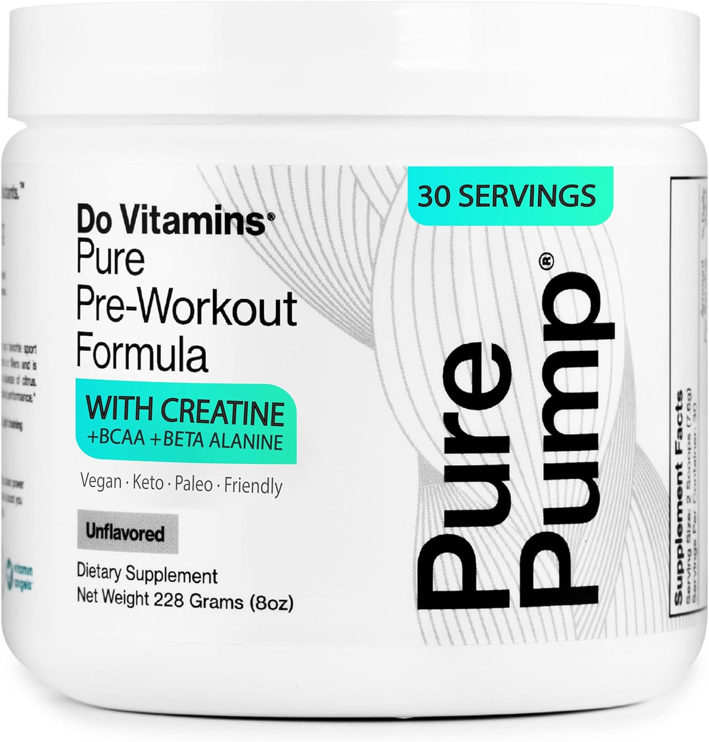 Do Vitamins PurePump Unflavored Pre Workout Powder for Energy