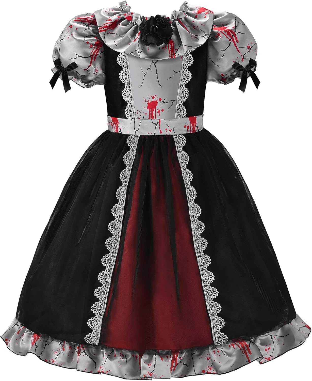 ReliBeauty Kids Broken Creepy Doll Costume for Spooky Fun