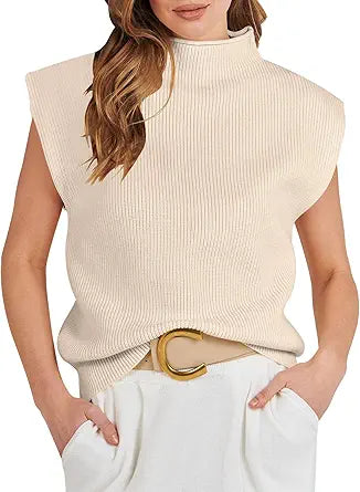 Caracilia Women's Sleeveless Sweater Vest for Trendy Spring Style
