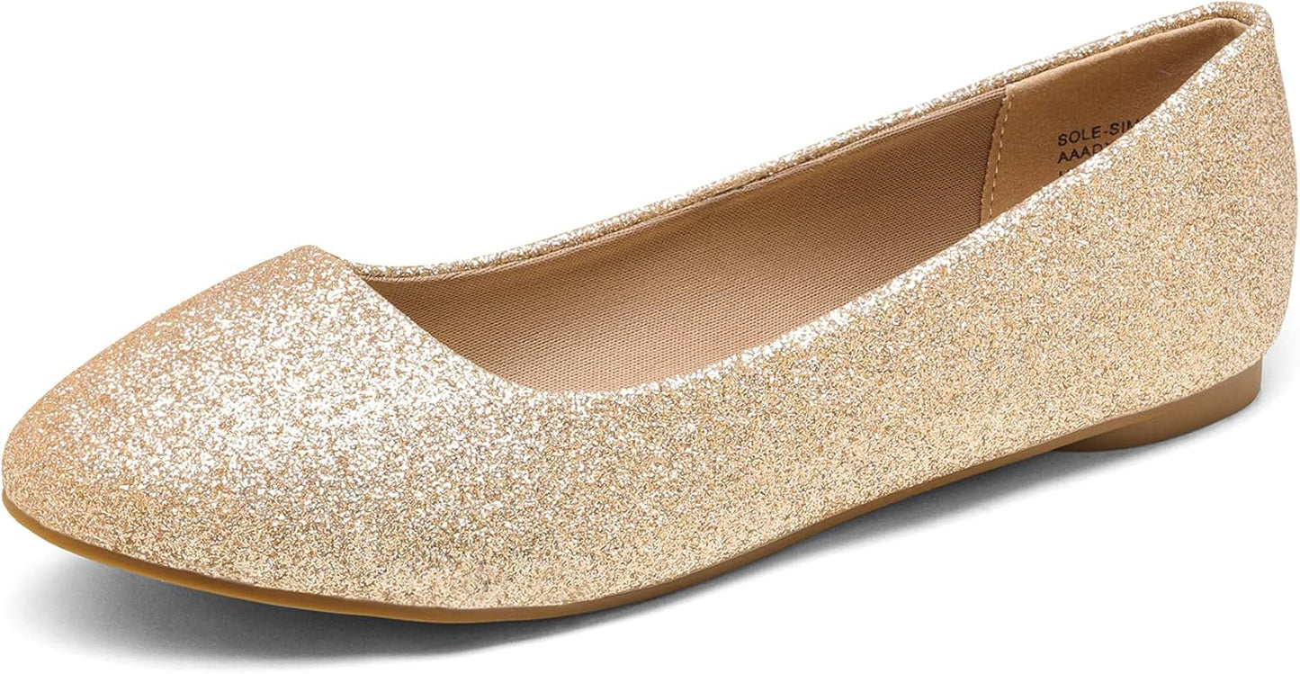 DREAM PAIRS Women's Sole-Simple Wide Width Flats for Comfort