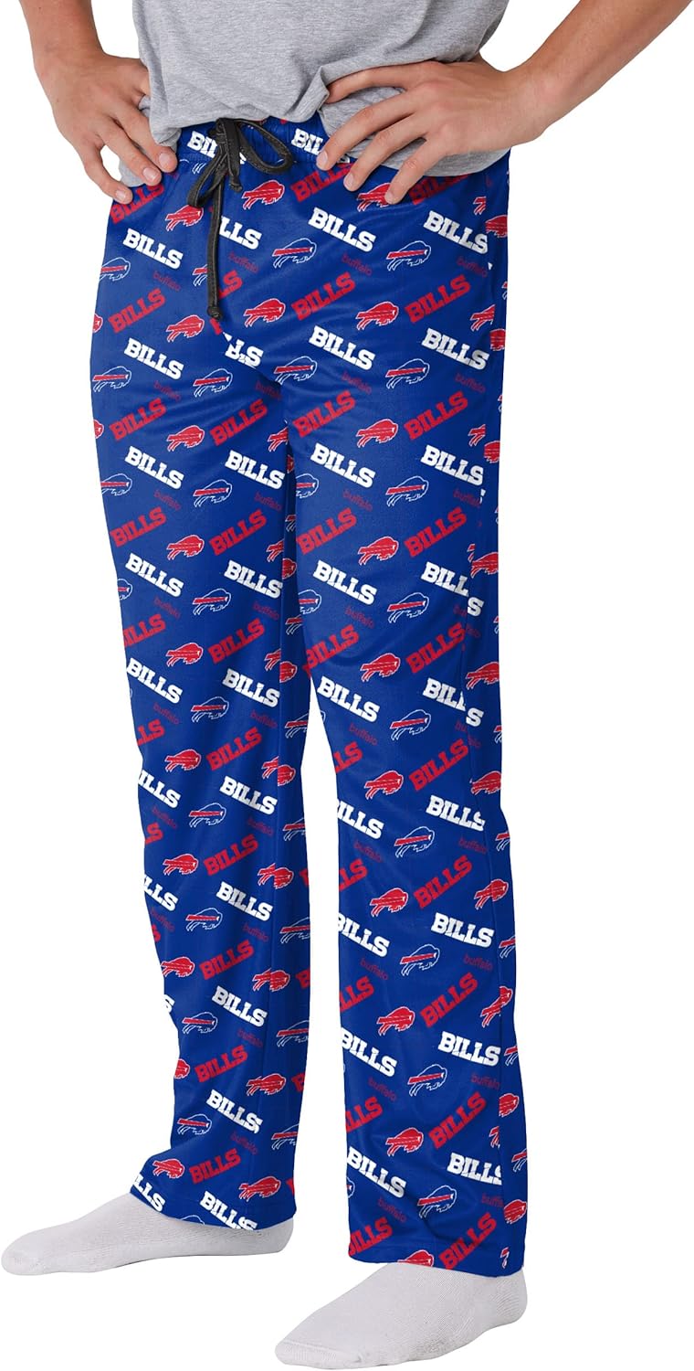 FOCO Men's NFL Team Logo Repeat Print Lounge Pants for Comfort