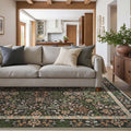 Floral 8x10 Area Rugs Soft Low-Pile Vintage Botanical Aesthetic