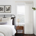 Pinch Pleated Linen Curtains 96 in Panel - Heavy Linen Drapes