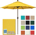 10ft Market Umbrella 10-Year Non-Fading Sunflower Yellow - Heavy-Duty