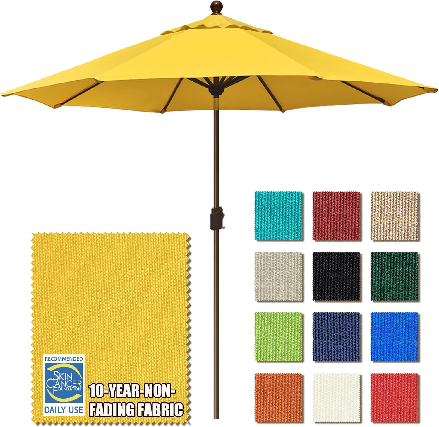 10Ft Market Umbrella with Ventilation for Outdoor Use