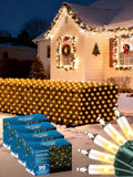 Net Christmas Lights Outdoor 4 x 6 Ft 4-Pack - Warm White Bush Lights
