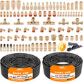 DOT Air Line Fittings Kit with 100 ft 1/4ft & 100 ft 3/8ft Hoses