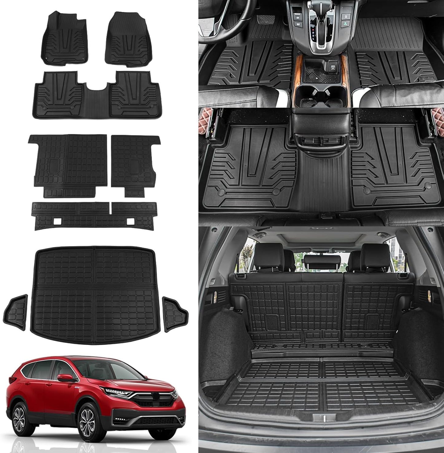 Rongtaod Floor Mats for 2017-2022 Honda CR-V - All-Weather Protection