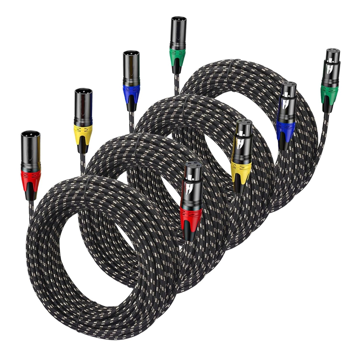 Premium 50ft XLR Cable 4 Packs for Superior Audio Quality