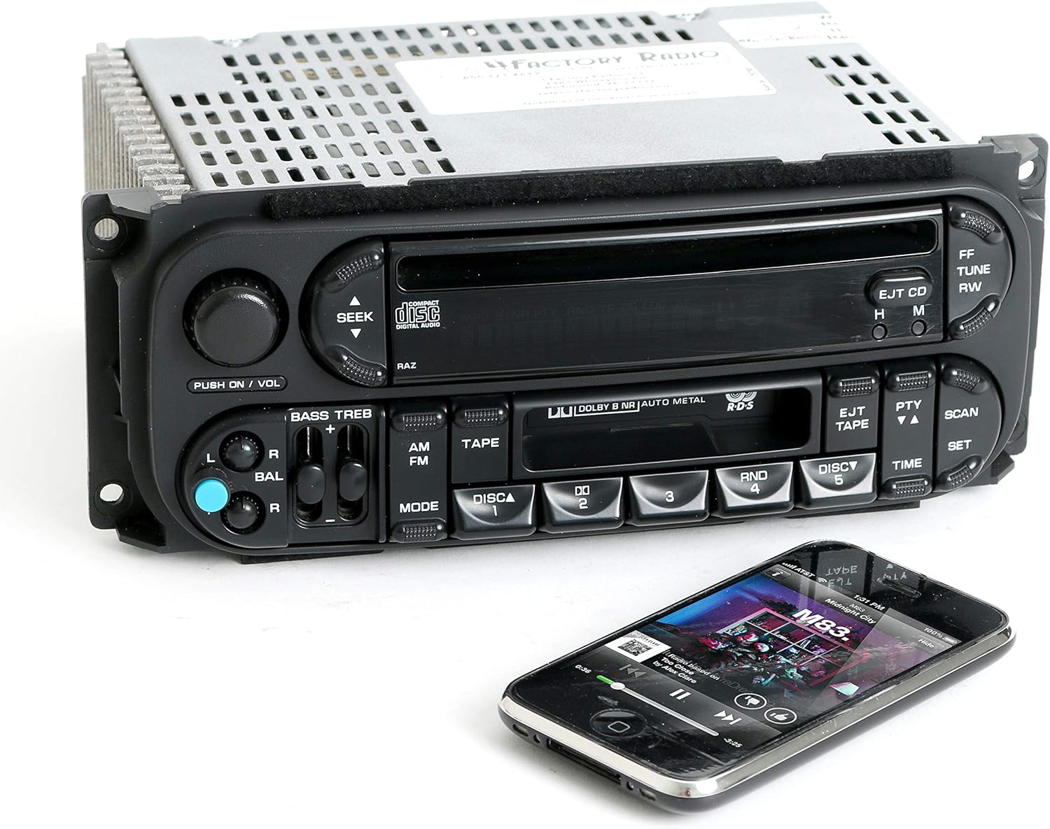 Dodge Jeep Chrysler 02-06 AM FM CD Cassette with Bluetooth
