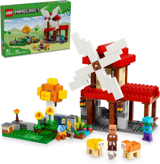 LEGO Minecraft The Windmill Farm Building Toys for Kids Ages 8