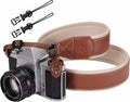 Padwa Lifestyle Tan Padded Leather Camera Strap for Photographers