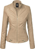Women's Moto Biker Jacket by Lock and Love for Everyday Style