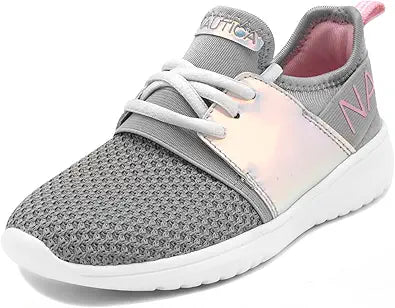 Nautica Kids Girls Metallic Fashion Sneaker for Active Play