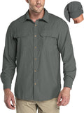 33,000ft Men's Long Sleeve Sun Protection Shirt UPF 50+ - Cooling This