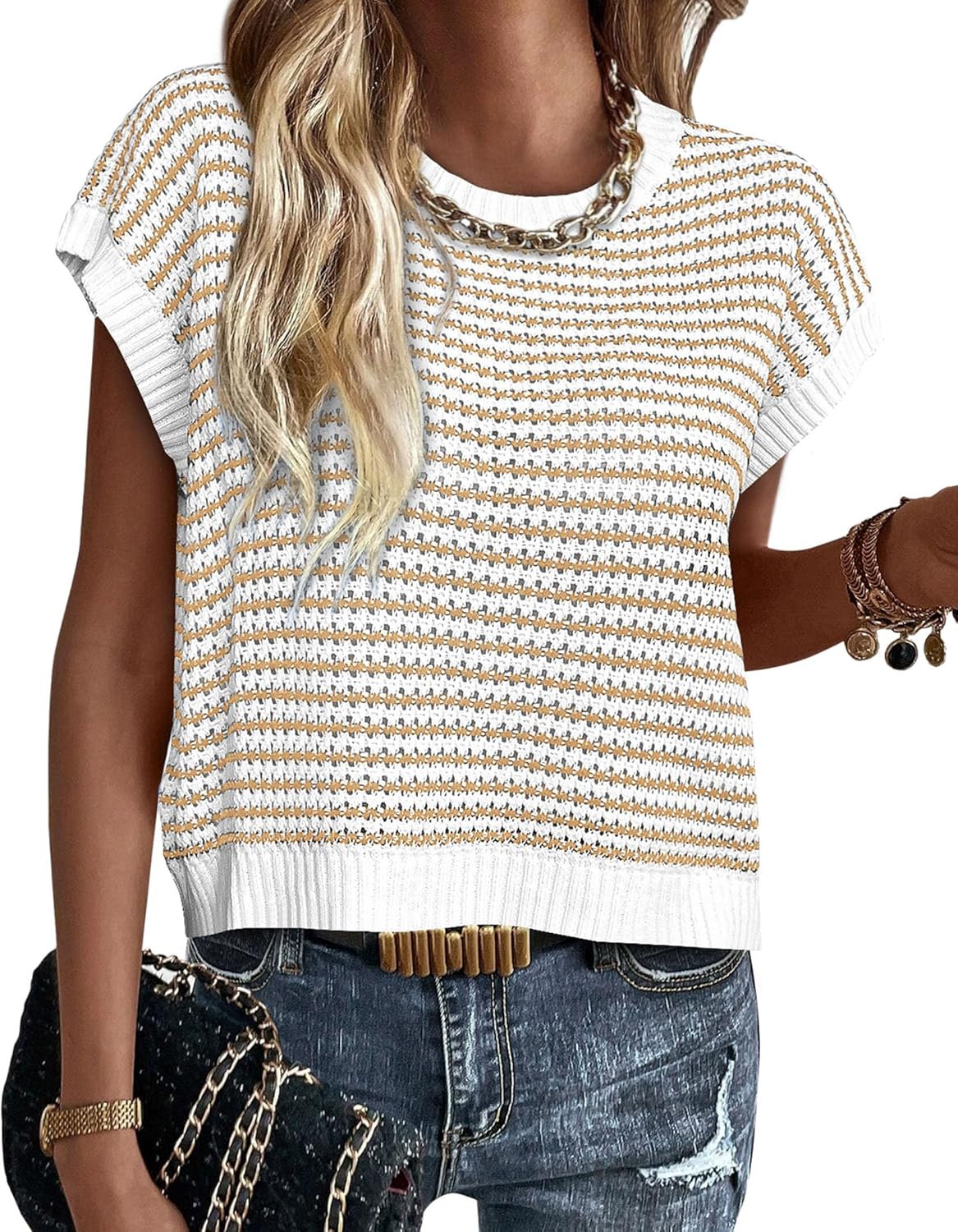 Stylish Striped Pullover Sweater Vest for Women in 2025
