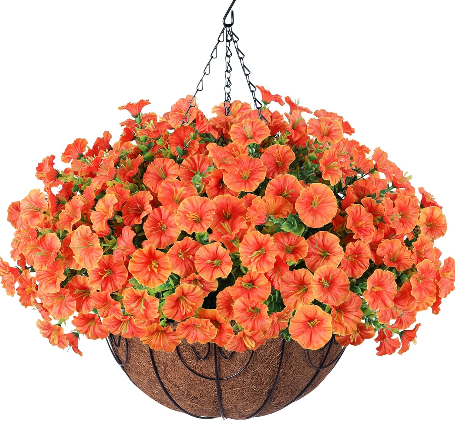 Artificial Fall Hanging Flower Plants Basket for Outdoors